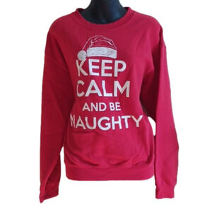 Be Naughty Christmas sweatshirt. Size medium, by Guidan.Some wear.